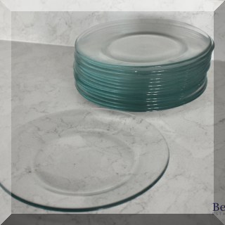 K15. Set of 15 glass lunch plates. 7.5”w - $15